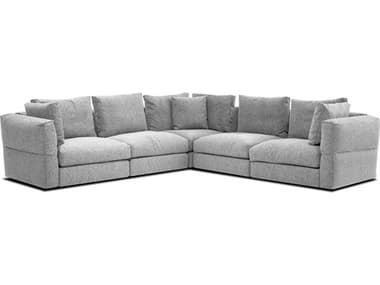 Mobital Armstrong 114" Wide Gray Fabric Upholstered Sectional Sofa MBSECARMSCLHE5PCS