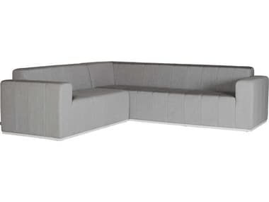 Mobital Redondo 102" Wide Gray Fabric Upholstered Sectional Sofa MBSECREDOHEAT2PCS