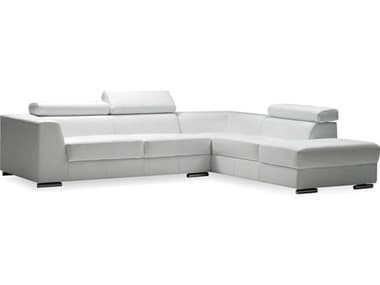 Mobital Icon White / Polished Steel Sectional Sofa with Adjustable Backrest MBSERICONWHITPREMI