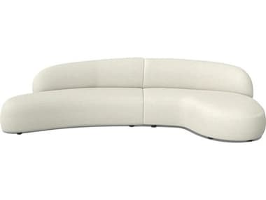 Mobital Moritz White Upholstered Sectional Sofa MBSERMORIALAB2PCS