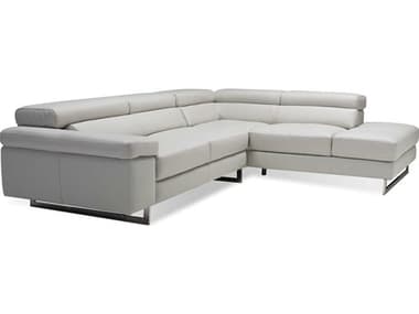 Mobital Syncro 106" Wide Gray Leather Upholstered Sectional Sofa MBSERSYNCTITA