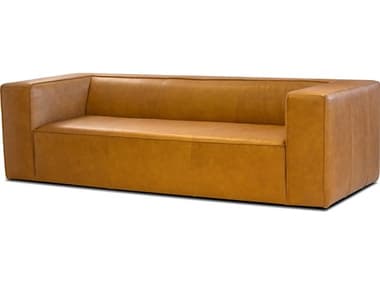Mobital Brixton 64" Whiskey Leather Brown Upholstered Sofa MBSOFBRIXWHIS