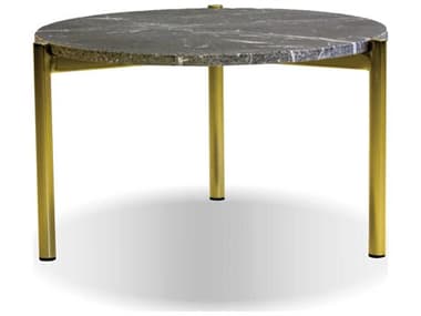 Mobital Atlas 23" Round Marble Black Gold Coffee Table MBWCOATLABLAC23IN