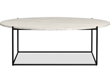 Mobital Lola Round Stone Coffee Table MBWCOLOLATRAVPCBLA