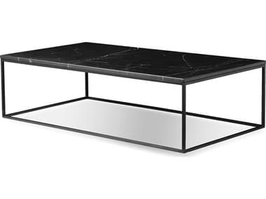Mobital Onix 56" Rectangular Marble Black Coffee Table MBWCOONIXBLACRE2PC