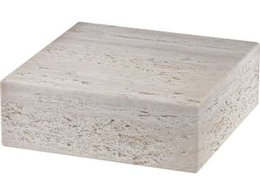 Mobital Pearl Square Stone Coffee Table MBWCOPEARWHSSLARGE