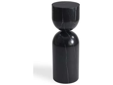 Mobital Apothecary Round Marble Black End Table MBWENAPOTBLACTALL9