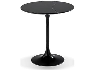 Mobital Beauty 20" Round Marble Black End Table MBWENBEAUBLACROUND