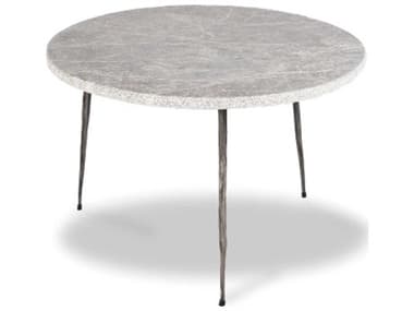 Mobital Kaii 20" Round Marble Grey Coffee Table MBWENKAIIGREYLOW