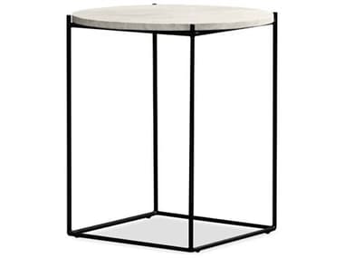 Mobital Lola Round Stone End Table MBWENLOLATRAVPCBLA