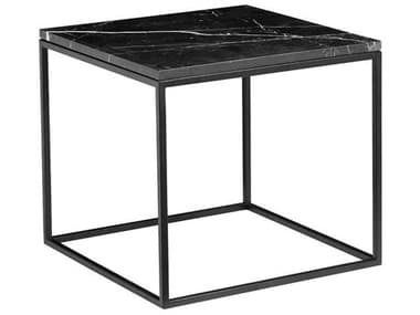 Mobital Onix 21" Square Marble Black End Table MBWENONIXBLACSQ2PC