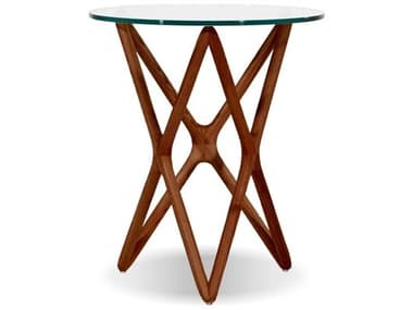 Mobital Quasar Round Glass End Table MBWENQUASAASHTALL9