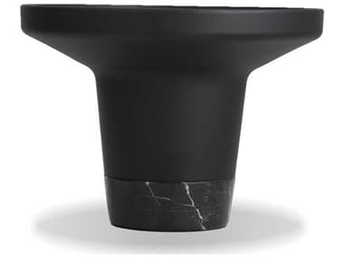 Mobital Spacer Round Metal Black End Table MBWENSPACMBLAMARBL