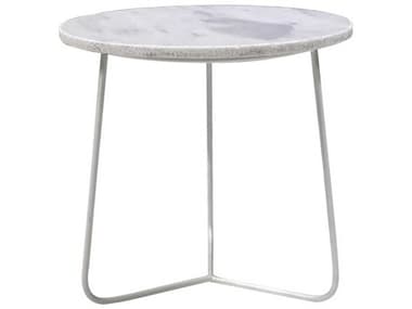 Mobital Tripoli Round Marble White End Table MBWENTRIPMAWHMEDIU