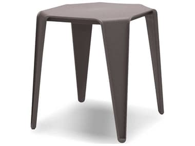 Mobital Yatta Square Plastic Grey End Table MBWENYATTGREY