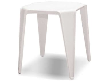 Mobital Yatta Square Plastic White End Table MBWENYATTWHIT