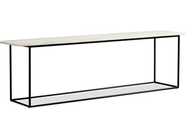 Mobital Lola Rectangular Stone Console Table MBWSOLOLATRAVPCBLA