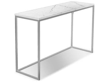 Mobital Onix 48" Rectangular Marble White Console Table MBWSOONIXWHBSST2PC