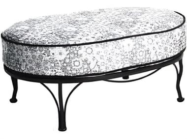 Meadowcraft Athens Deep Seating Wrought Iron Cuddle Outdoor Patio Ottoman MD265380001