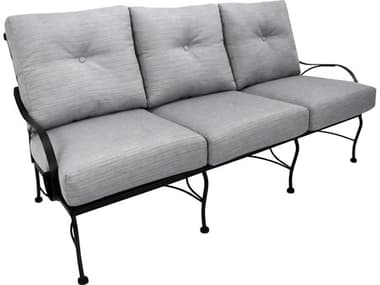 Meadowcraft Monticello Deep Seating Wrought Iron Outdoor Patio Sofa MD278100001