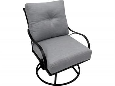 Meadowcraft Monticello Deep Seating Wrought Iron Swivel Rocker Outdoor Patio Lounge Chair MD278190001