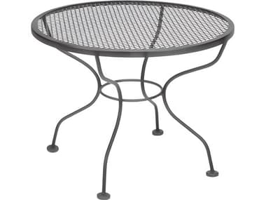 Meadowcraft Micro Mesh Wrought Iron Round Patio Coffee Table MD302242001