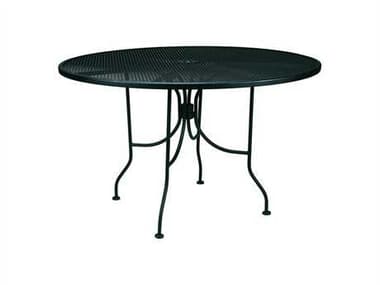 Meadowcraft Mesh Wrought Iron 36'' Round Dining Table with Umbrella Hole MD302360001