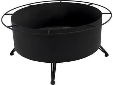 Meadowcraft Wrought Iron Round Large Wood Burning Fire Pit MD313860001