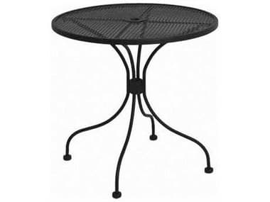 Meadowcraft Mesh Wrought Iron 30'' Round Bistro Table with Umbrella Hole MD320310001