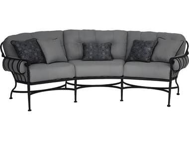 Meadowcraft Athens Deep Seating Wrought Iron Crescent Outdoor Sofa MD361000001