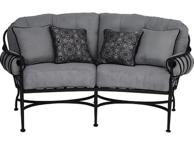 Meadowcraft Athens Deep Seating Wrought Iron Crecent Outdoor Patio Loveseat MD362100001