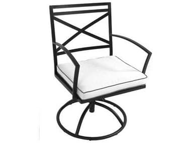 Meadowcraft Maddux Wrought Iron Swivel Dining Arm Chair MD444190001