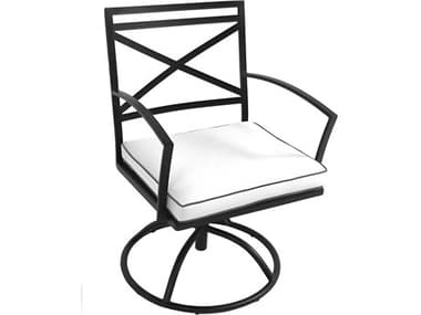 Meadowcraft Maddux Wrought Iron Swivel Patio Dining Arm Chair MD444190001