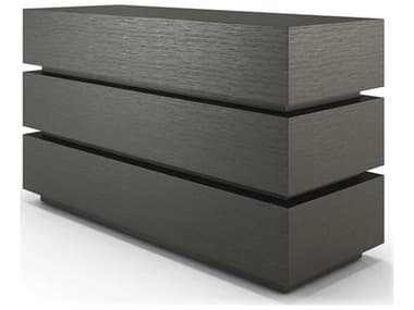 ModLuxe Davos 55" Wide 3-Drawers Black Ply Wood Dresser MDLBRKDRWEN