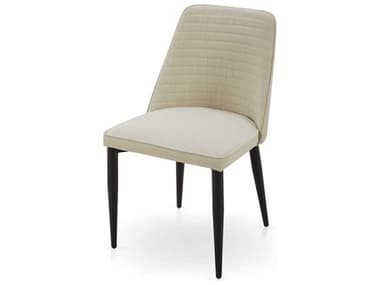 ModLuxe Pattani Solid Wood Beige Upholstered Armless Dining Chair MDLDNCCLENCUS