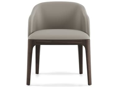 ModLuxe Milford Ash Wood Gray Leather Arm Dining Chair MDLHI80033018VKH