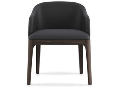 ModLuxe Milford Ash Wood Black Leather Arm Dining Chair MDLHI80033107GNM