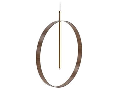 ModLuxe Arklow Walnut Brown Round Pendant MDLLAM10015