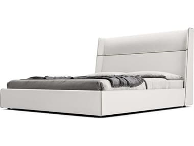 ModLuxe Bexley Chalk Fabric White Upholstered King Platform Bed MDLMD314K3288OCR
