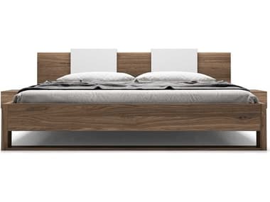 ModLuxe Ossett Walnut Brown Pine Wood King Platform Bed MDLMD316KWAL