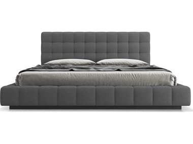 ModLuxe Grafton Carbon Gray Upholstered King Platform Bed MDLMD321KLNK57