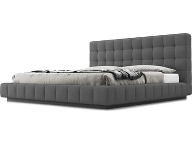 ModLuxe Grafton Carbon Gray Fabric Upholstered King Platform Bed MDLMD321KLNK57