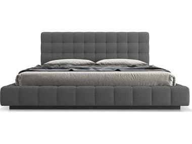 ModLuxe Grafton Carbon Gray Upholstered Queen Platform Bed MDLMD321QLNK57