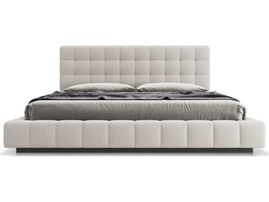 ModLuxe Grafton Luna Fabric White Upholstered Queen Platform Bed MDLMD321QMAR72