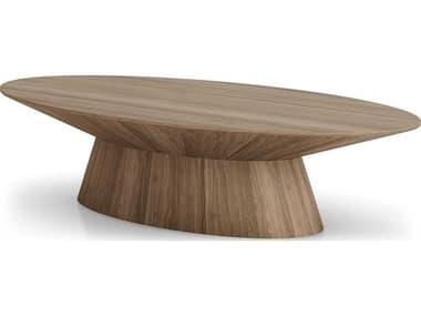 ModLuxe Ravenna 63" Oval Wood Walnut Coffee Table MDLMD410WAL