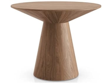 ModLuxe Ravenna 28" Round Wood Walnut End Table MDLMD412WAL