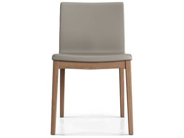 ModLuxe Monza Ash Wood Gray Leather Side Dining Chair MDLMD613WALDOV