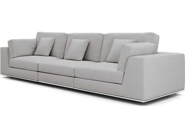 ModLuxe Vera 134" Wide Gray Fabric Upholstered Sectional Sofa MDLMD821SET063PCGRS
