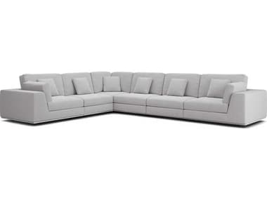 ModLuxe Vera 162" Wide Gray Fabric Upholstered Sectional Sofa MDLMD821SET096PCGRS