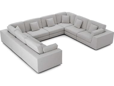 ModLuxe Vera 154" Wide Gray Fabric Upholstered Sectional Sofa MDLMD821SET118PCGRS
